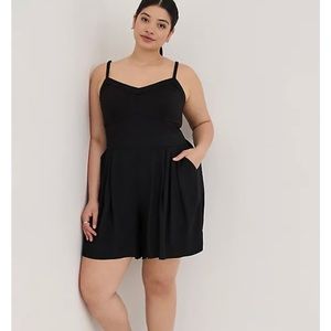 TORRID black ponte bustier romper